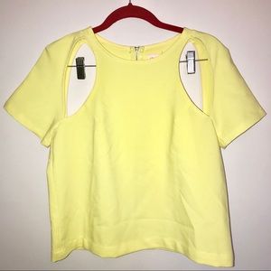 Yellow cutout top